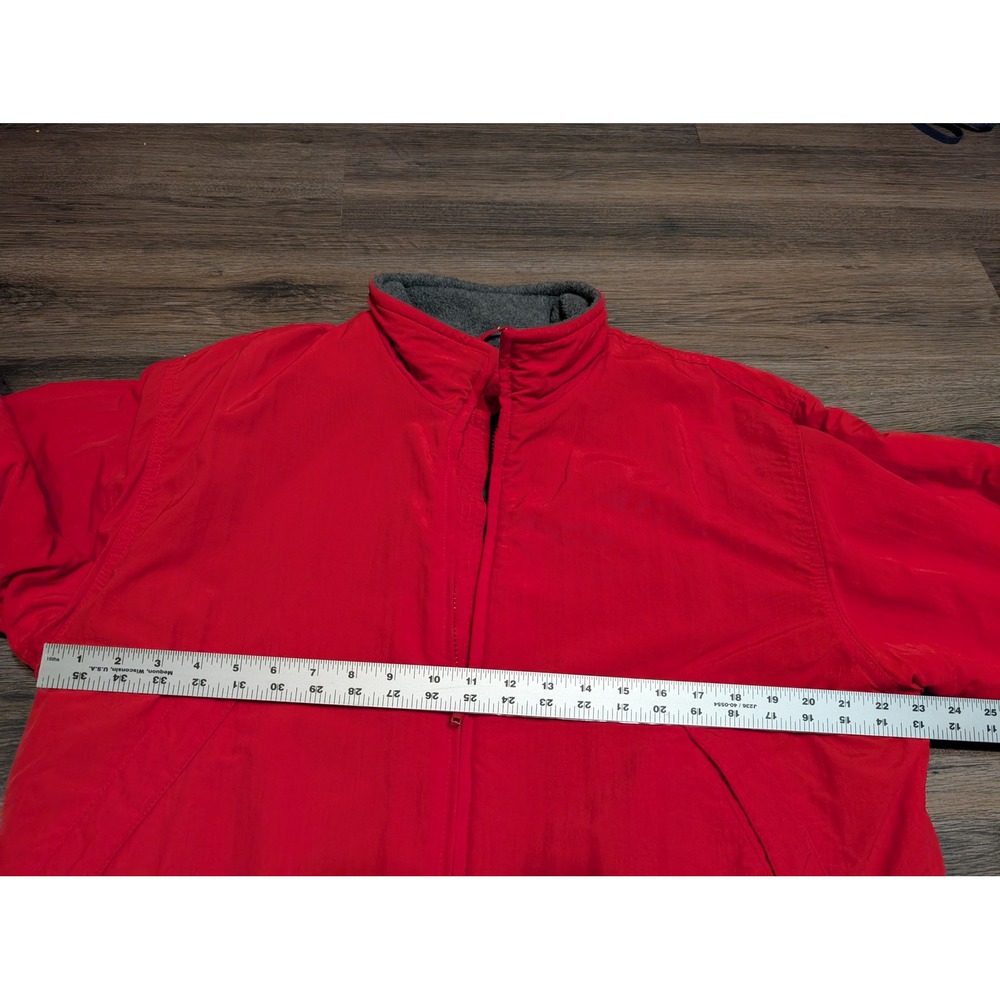 Vintage J Crew Oarsman Logo Lined Insulated Jacket Mens Size M Made USA Red - Picture 4 of 4